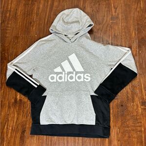 Adidas Young Boys Pullover Color Block Gray Sweater Size XL (18-20) #SW36